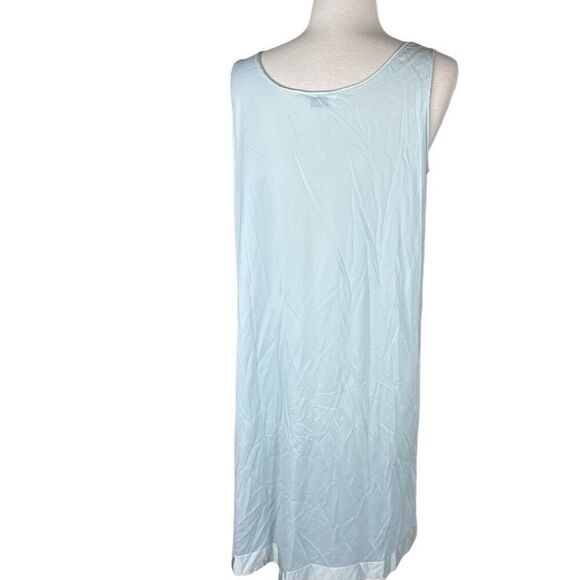 Vintage 80s Vanity Fair Blue Nightgown Lingerie Slip Dress Babydoll Size Medium - Picture 5 of 10